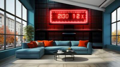 Mugshot number board criminal icon 3d Wall mural