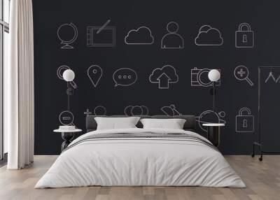 set of web icons Wall mural