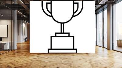 Basic RGBvector trophy. icon competition results. outline design style. Suitable for competitions, wins, school, learning. vector design template Wall mural