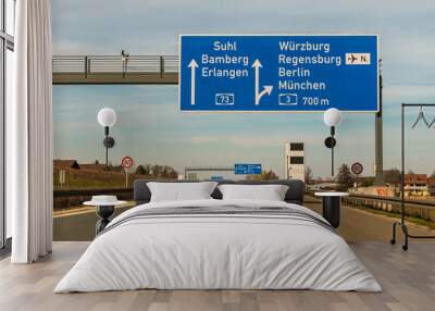 Autobahn A73 Wall mural