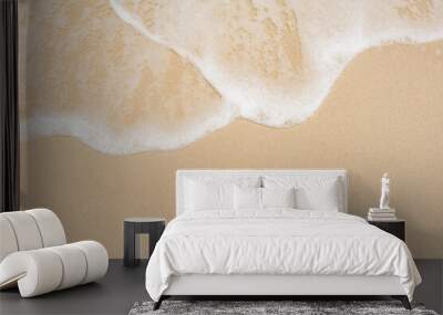 wave on sand beach top view Wall mural