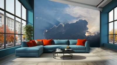 Big cloud on the sky with sunlight Wall mural