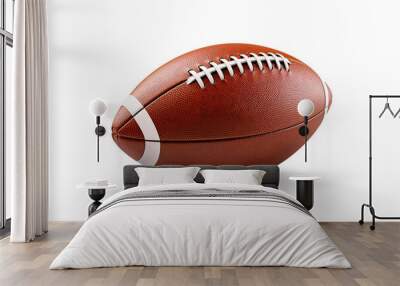 American football ball. Cut out on transparent Wall mural