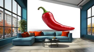 Red hot chili pepper. Cutout on transparent Wall mural