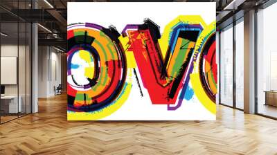 Artistic word love Wall mural