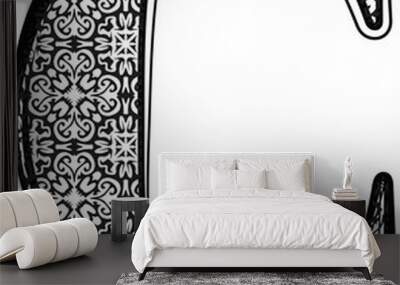 Fashion font Wall mural