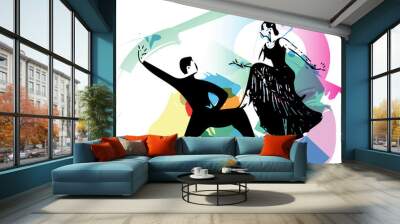 Latino Dancing couple Wall mural