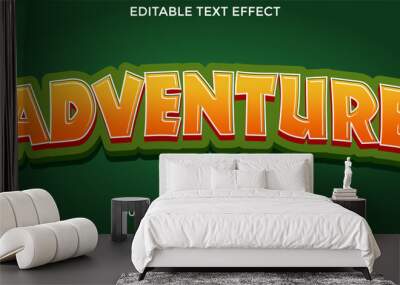 Adventure text effect ilustration vector Wall mural