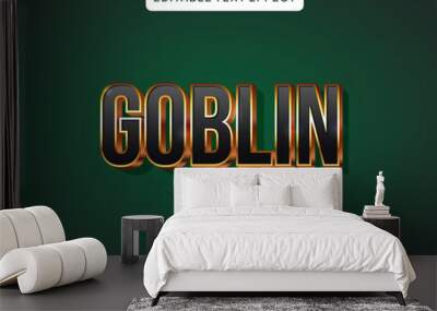 goblin 3D text effect template Wall mural