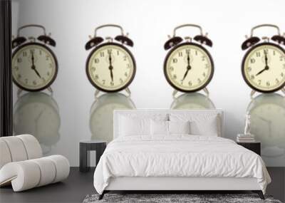 Clocks showing exact time Wall mural