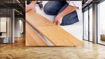 Installing laminate flooring Wall mural