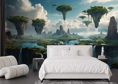 Fantasy Floatimg Island Wall mural