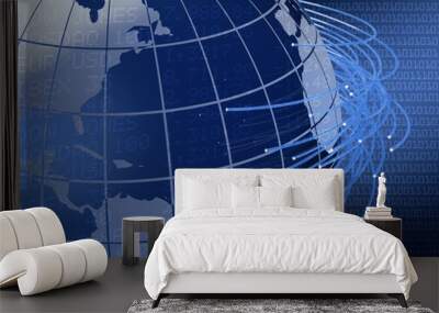 global telecommunications background design Wall mural