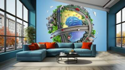 globe concept of the world and life styles Wall mural