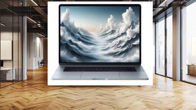 Modern White Screen Laptop Wall mural