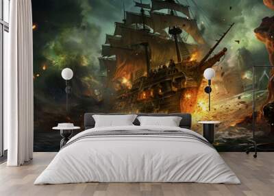 The Pirate Vortex Wall mural