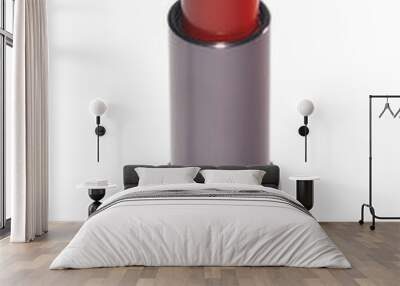 Open red lipstick black tube isolated Wall mural