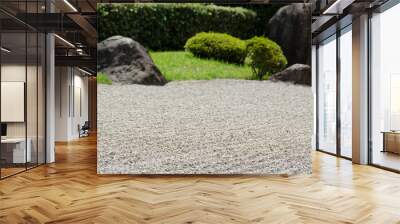 stone garden of zen buddhism in japan Wall mural