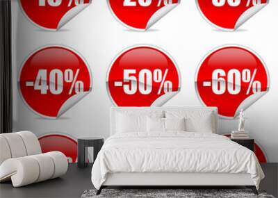 discount label and sticker Wall mural