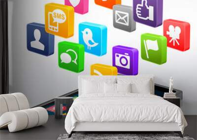 Social Media Apps Wall mural