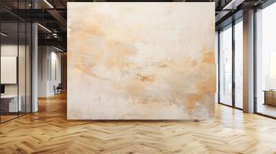 Abstract pale orange oil paint brushstrokes texture pattern painting wallpaper background Wall mural