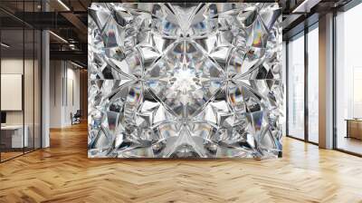 Diamond closeup and kaleidoscope pattern Wall mural