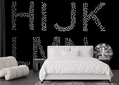 Diamond H-N letters with large gemstone Wall mural