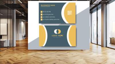  with flat user interface Modern business card template Wall mural