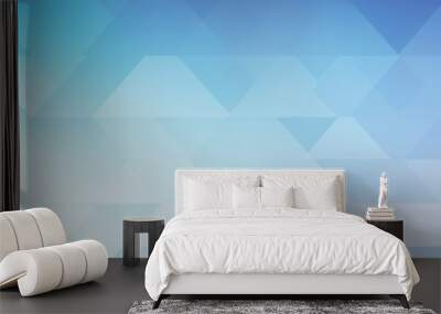 Abstract light blue geometric pattern background wallpaper Wall mural