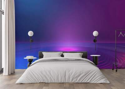 Abstract purple and navy blue futuristic background Wall mural