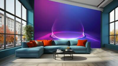 Abstract purple and navy blue futuristic background Wall mural