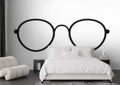 Round glasses icon symbol. Vector illustration. Wall mural