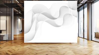 Abstract wave element for design. Digital frequency. Elegant abstract smooth swoosh speed gray wave modern stream. art background. Vector illustration. Wave with lines created using blend.	
 Wall mural