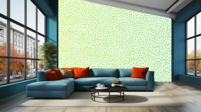 Abstract Reaction-diffusion Turing pattern natural texture green gradient color scheme. Linear design with biological algorithm psychedelic background. Reaction-diffusion or truing patter Wall mural