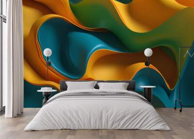 abstract colorful background, background, abstract colorful background with waves Wall mural