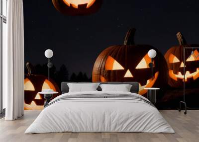 halloween pumpkin, halloween jack o lantern Wall mural