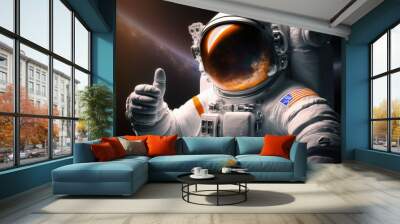  Astronaut showing thumbs up Wall mural