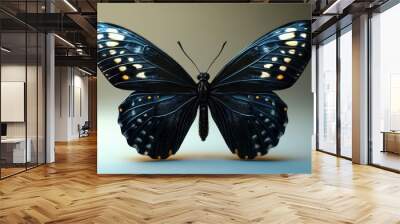 A black butterfly with orange spots on its wings Wall mural