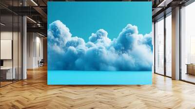 A large cloud of white and blue clouds in the sky Wall mural