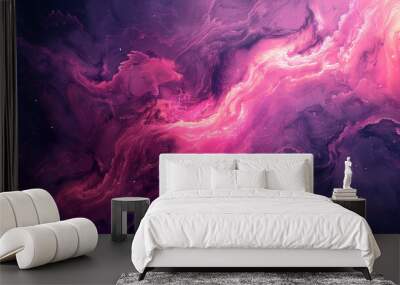 A purple galaxy with a pink swirl Wall mural