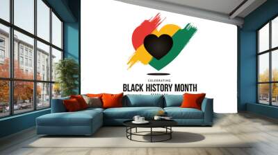 Black history month celebrate 2022. vector illustration design graphic Black history month Wall mural