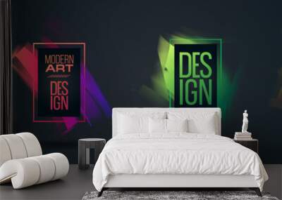 vector frame art graphics for hipsters . dynamic frame stylish geometric black Wall mural