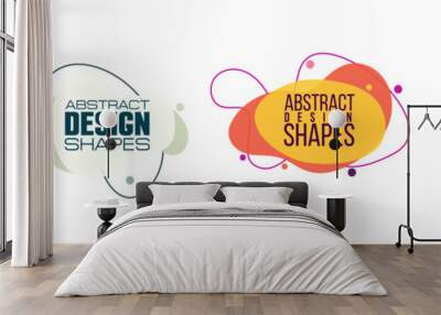 vector illustration abstract shape. colorful creative frames for advertising text, Wall mural