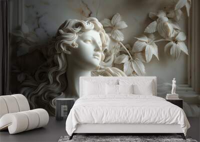 Classic beauty ancient greek sculpture of Venus in marble. Antique statue concept Wall mural