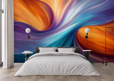 Dynamic abstract wallpaper background illustration Wall mural