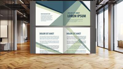 Vector empty brochure print template green design Wall mural