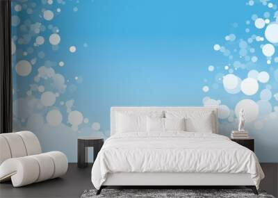 simple geometry frame in light blue color Wall mural