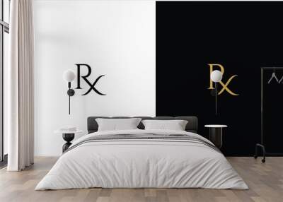 Alphabet Letters RX, XR, Initials Logo Monogram Wall mural