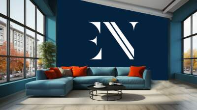 Alphabets EN, NE  Initials Letters  Logo Monogram Wall mural