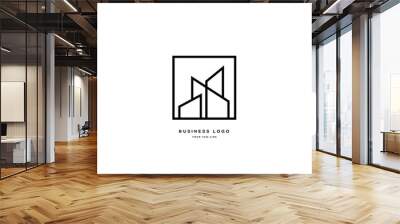 Simple Real Estate Logo Design Wall mural